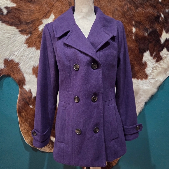 Relativity Jackets & Blazers - Relativity Women's Purple Pea Coat